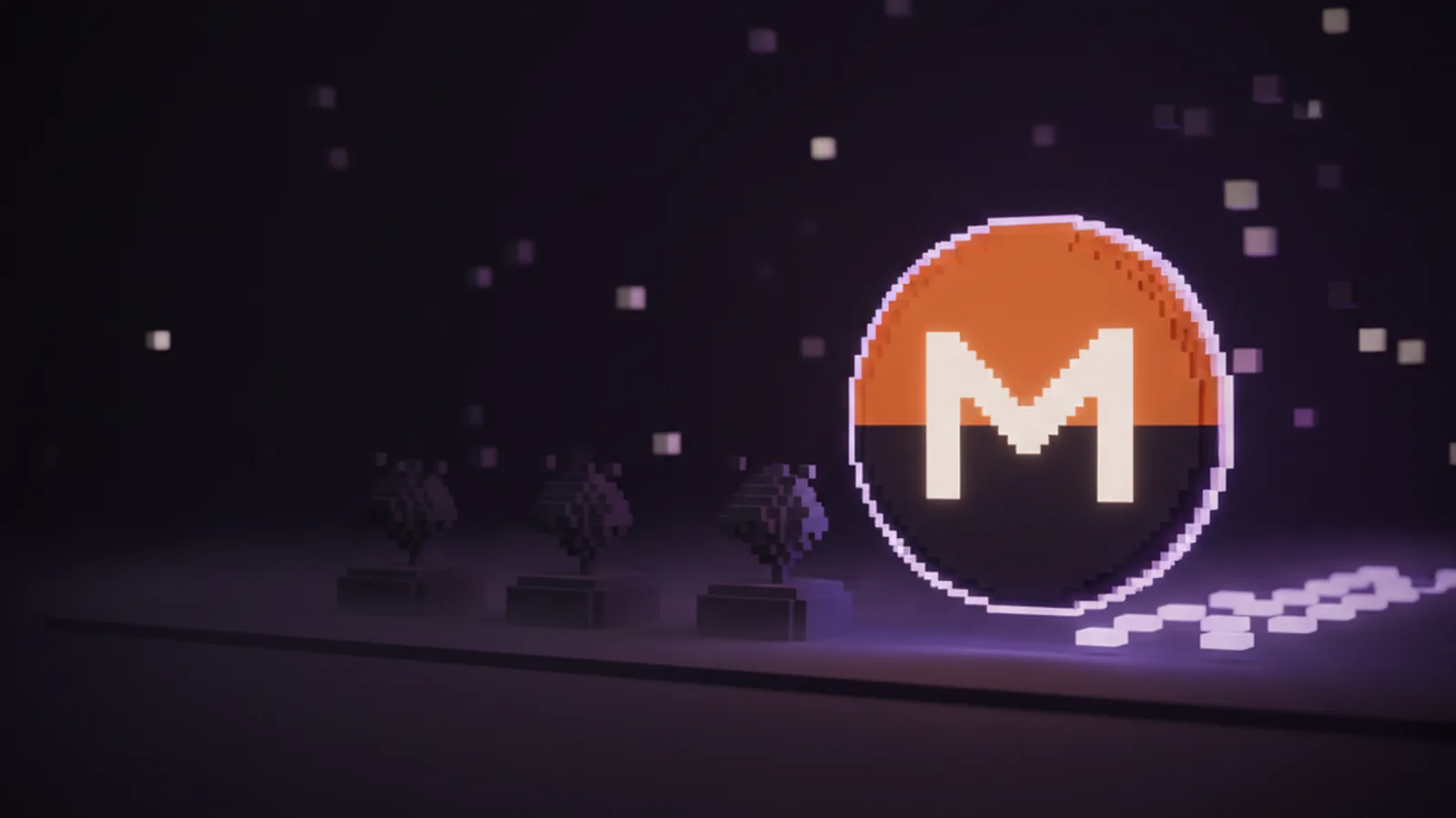 Exchange delisting notice screen with Monero coin fading into a private swap route