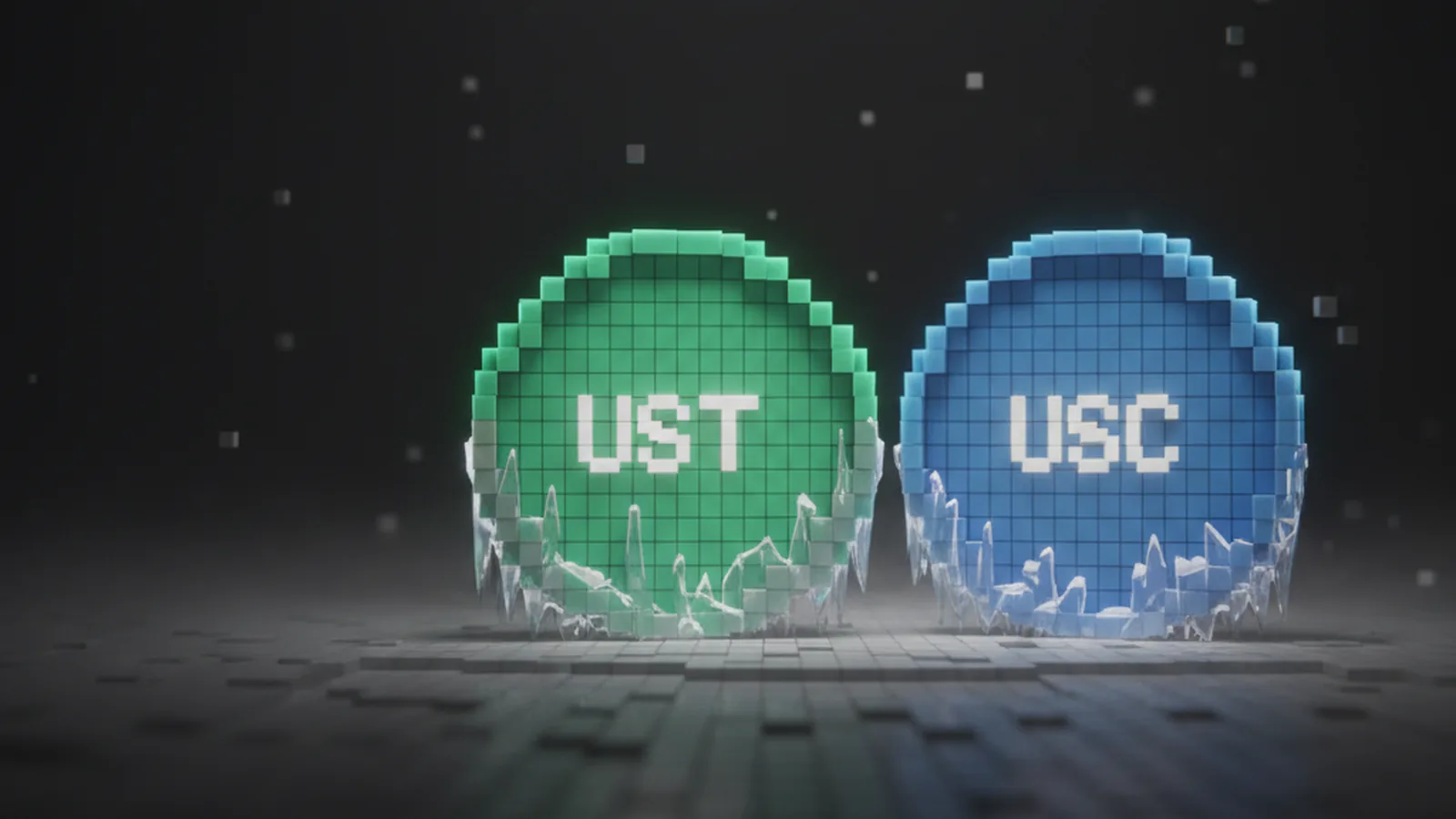 USDT and USDC stablecoin comparison — issuer freeze risk visualization for self-custody wallets